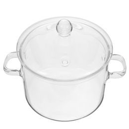 Pot Glass Bowl Noodle Pan Soup Cooking Korean Bowls Ramen Lid Saucepan Clear Casserole Stew Hot Oven Milk Salad Boiling Instant