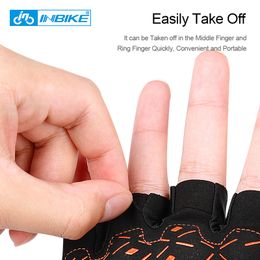 INBIKE Cycling Bike Gloves Half Finger Shockproof Breathable MTB Bicycle Sport Gloves Summer Men Women Cycling Equipment BH120