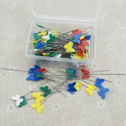 500PCS Patchwork Needle Craft Flower Butterfly Colored Head Pins Embroidery Pin for DIY Quilting Tool Sewing Accessories