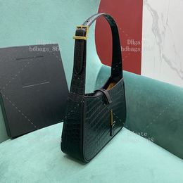 Hobo bags Designer Handbag Calfskin Crocodile Embossde Shiny Leather Make 10A Mirror 1:1 quality Shoulder bag Woman Bag Underarm bag Small With Gift box set WY041B