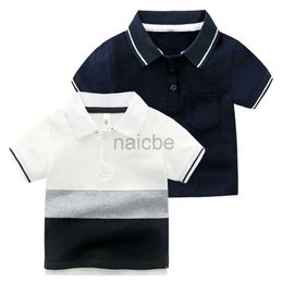 T-shirts Elegant Summer Children Polo Shirt High Quality Boys Tshirts Cotton Fabric Tops Tees Kids Clothes 240410