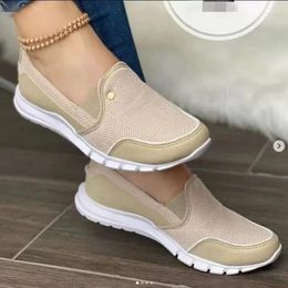 Casual Shoes Women's Loafers 2024 Slip-On Flats Breathable Mesh Female Sneakers Comfort Light Vulcanized 35-43