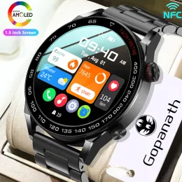 Watches New Men's Smartwatch Bluetooth Talk NFC Unlock 390*390 HD Screen Heart Rate Monitor Ip67 Waterproof Smartwatch For Android IOS