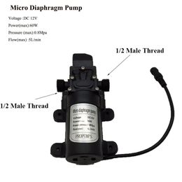 Outdoor Water Spray Mist Pump 12V DC Micro Diaphragm Booster Nebulizer For Fog Machine