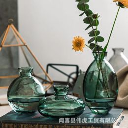 Creative Mini Glass Vase Top Quality Transparent, Home Deco Living Room Reagent Bottles Classic Flower Vase Wholesale 3Pcs