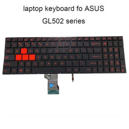 Keyboards GL502 LA Latin US English Backlit Keyboard for ASUS ROG Strix GL502VS GL502VM GL502VT GL502VE Orange 0KNB0 662PUS00 TD1LA13