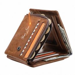 ctact's Free Engraving Genuine Leather Wallet Men Small Coin Pocket Card Holder Purse Male Portfolio Mey Bag Short Wallets c6z2#