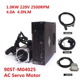 A1-SVD Driver + 220V 90ST-M04025 1000W AC Servo motor 4 N.M. 1KW 2500RPM Single-Phase.