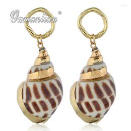 Dangle Earrings Natural Sea Shell For Women 2024 Round Big Statement Ladies Jewelry Gifts Pendents E122