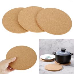 Table Mats Cork Pot Mat Heat Resistant Round Pans Stands Pad Drinks Holder Coasters Placemats For Kitchen Accessories