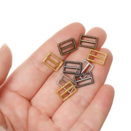 20pcs Newest 3.5mm 9mm Ultra-small Tri-glide Pattern Belt Buckle Doll Bags Buckles Diy Doll Buttons Shoes Clothes Accessories
