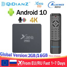 Box X96Q PRO android smart tv box Android 10 allwinner h313 quad core 2G 16gb 4k 3D X96QPRO mini smart tv set top box media player