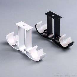 1pc Double Curtain Rod Brackets Window Hardware Holder Home Decor Side Top Mounted Easy to Instal M25 21 Dropshipping