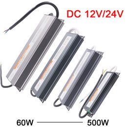 LED Power Supply Waterproof 60W 100W 200W 300W 500W Transformer AC 110V 220V To DC 12V 24V Adapter Switch Driver For LED Strip