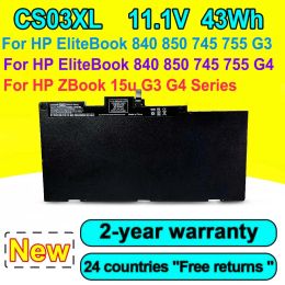 Batteries New CS03XL Laptop Battery For HP EliteBook 840 850 755 745 G3,745 850 755 G4,ZBook 15u G3 G4 Series HSTNNIB6Y HSTNNDB6U 43Wh