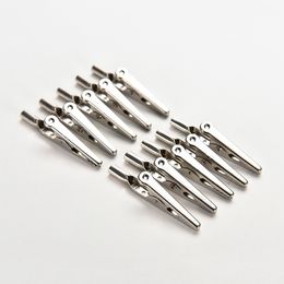 10Pcs/lot 52mm Metal Crocodile Clips Cable Lead Testing Metal Alligator Clips Clamps Hair Clips Hairpins