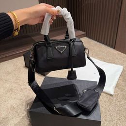 Handbag Designer 50% Discount on Hot Brand Women's Bags Nylon Cloth and Bag Triangle Single Shoulder Crossbody Canvas Female