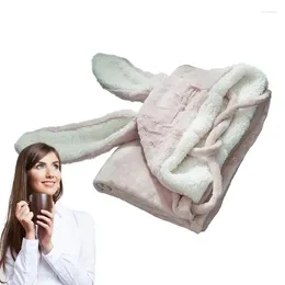 Blankets Oversized Blanket Hoodie Wearable Ear Soft Breathable Hooded Cloak For Women Birthday Gift