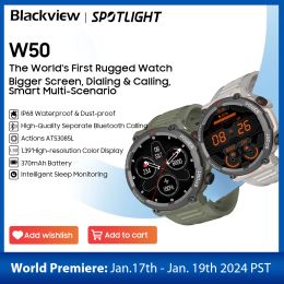 Watches Blackview NEW Smart Watch W50 Waterproof Smart Watch New Version Men Women Health and Fitness Tracking Watch, Bluetooth Calling