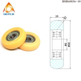 1pcs 8x30x11 mm Plastic Coated Bearings BSR60830-11 OD 30 mm POM Aluminium Profile Guide Rolling Pulley Wheel