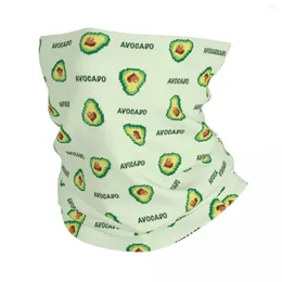 Scarves Avocado Cartoon Character Bandana Neck Gaiter Fruits Balaclavas Face Scarf Multi-use Headband Hiking For Men Women Breathable