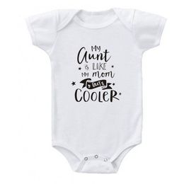 Newborn Baby Boy Girl Rompers Summer I Love Aunt Letters Print Short Sleeve Baby Onesie Body Girl Boy Bodysuit One Piece Outfits