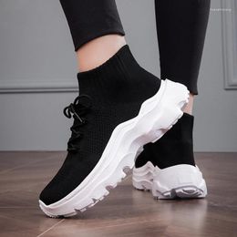 Casual Shoes 2024 Designer High Top Sock Mens Women Chunky Sneakers Mesh Breathable Running For Men Ultra Light Summer Outdoor Fashion