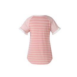 New Women Maternity Breastfeeding Tee Nursing Tops Striped Short Sleeve T-shirt Plus Size S-2XL Maternity Clothing Tees