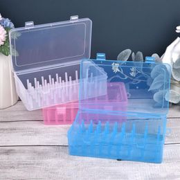 42 Axis Sewing Threads Box Thread Bobbins Empty Sewing Reel Box Sewing Box Needle Wire Storage 24 Grids Organizer Containers