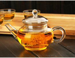 250ml Mini flower teapot with filter,Practical Bottle Flower TeaCup Glass Teapot with Infuser Tea Leaf Herbal Coffee