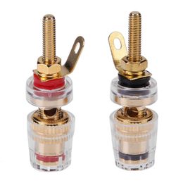 Musical Sound Banana Socket Gold Plated Binding Post Nut Banana Plug Jack Connector Speaker Jack Adapter Socket Brass Terminal