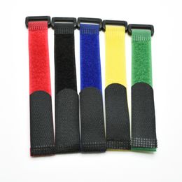 5pcs/pack Magic Tape Sticks cable ties model straps wire with battery stick buckle belt bundle tie hook&loop Fastener Tape