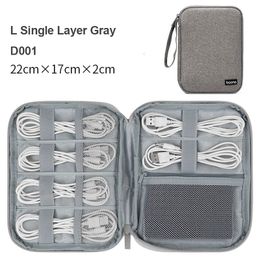 OxfordCord Organiser USB Cable Electronic Accessories Storage Bag for iPad Mini Hard Drive Power Bank Single Layer Double Layers