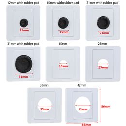 1Pcs Cable Socket With Rubber Pad 86Type Wall Blank Panel With Outlet Hole Decorative Cover Cable Organizer Storage