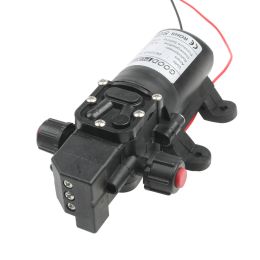 DC 12V 130PSI 6L/Min Water High Pressure Diaphragm Self Priming Pump 70W with Plug for car cleaning Smart switch inside