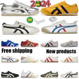 2024 Tiger Casual Shoe Summer Canvas MEXICO 66 mens womens Latex Combination Insole Parchment Midsole Slip-on GAI