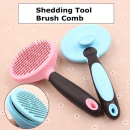 Wholesale Dog Cat Comb Shedding Tool Brush Comb Rake Little Small Large Animals Puppy Pet Fur Grooming Quick Clean Short Hair