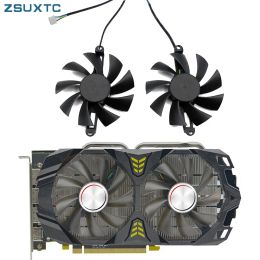 Pads 2Pcs/Set GPU Cooler,Graphics Card Fan,For AMD JIESHUO 51RISC RX 6600M RX6600M,For MLLSE RX 580 8GB Gaming GDDR5