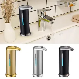 Liquid Soap Dispenser Automatic Hand Battery Operated Touchless Washing Stainless Steel Pump Bathroom Home Accessories