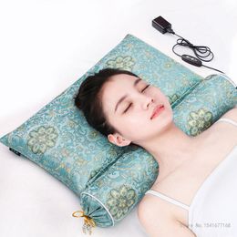 Aerate Cervical Pillow, Repair Spine, Dedicated Neck Protection, 12 Chinese Herbal Wormwood Buckwheat Cylindrical Help Sleep 1Pc