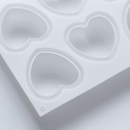 8 Holes Heart Shape Silicone Moulds 3d Handmade Soap Moulds for Soap Making Fondant Cake Silicone Mould Chocolate Mould Cake Decors