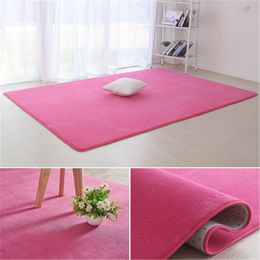2019 new children crawling mat thick coral fleece carpet fluff rug living room coffee table bedroom bedside blanket baby cushion