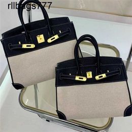 Leather Bk Designer Handbags Patchwork Bag Lychee Togo Pattern Fashionable and Versatile Contrast Cowhide Lock Bag 2530