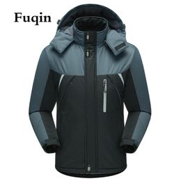 Men's Mountain Snow Coats Winter Warm Waterproof Ski Jackets Hooded Windbreakers Windproof Raincoats Fleece Lined Bomber Jackets