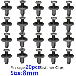 10/20pcs Auto Car Bumper Door Panel Fender Liner Clips Retainer Fasteners Clips For Honda For Nissan For Mitsubishi 6mm 8mm Hole
