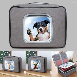 Briefcases Waterproof Password Box Document Storage Bag File Folder Holder Organizer Animal Series Print Pattern Briefcase