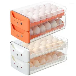 Storage Bottles Egg Container Refrigerator Organizer Fresh-keeping Box Double-layer Rack Holder For Home Supplies