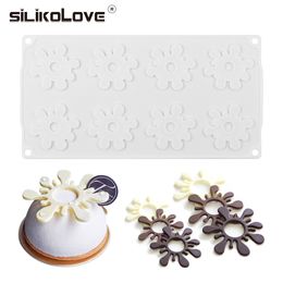 SILIKOLOVE Flower Shape Chocolate Mould Silicone Mould for Cake Decorating French Dessert Decorating Mould DIY Baking Tools