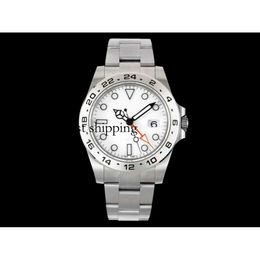 226570 Olex Mechanical Explorerii Designer Magnifying Rhodium 42Mm Convex Watch White Automatic Men's Lens Superclone Calendar Platinum 53