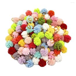 Dog Apparel 100pcs Handmade Pet Hair Bows Accessories Rubber Bands Supplies Grooming